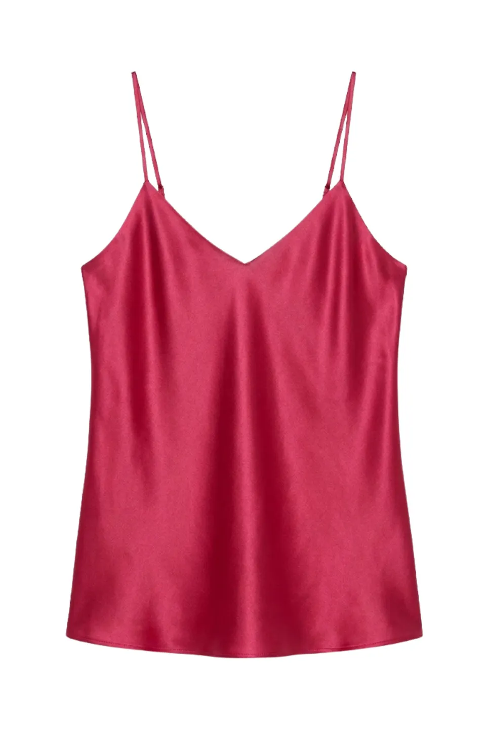 cadolle-top-soie-rose-framboise-fines-bretelles image 1