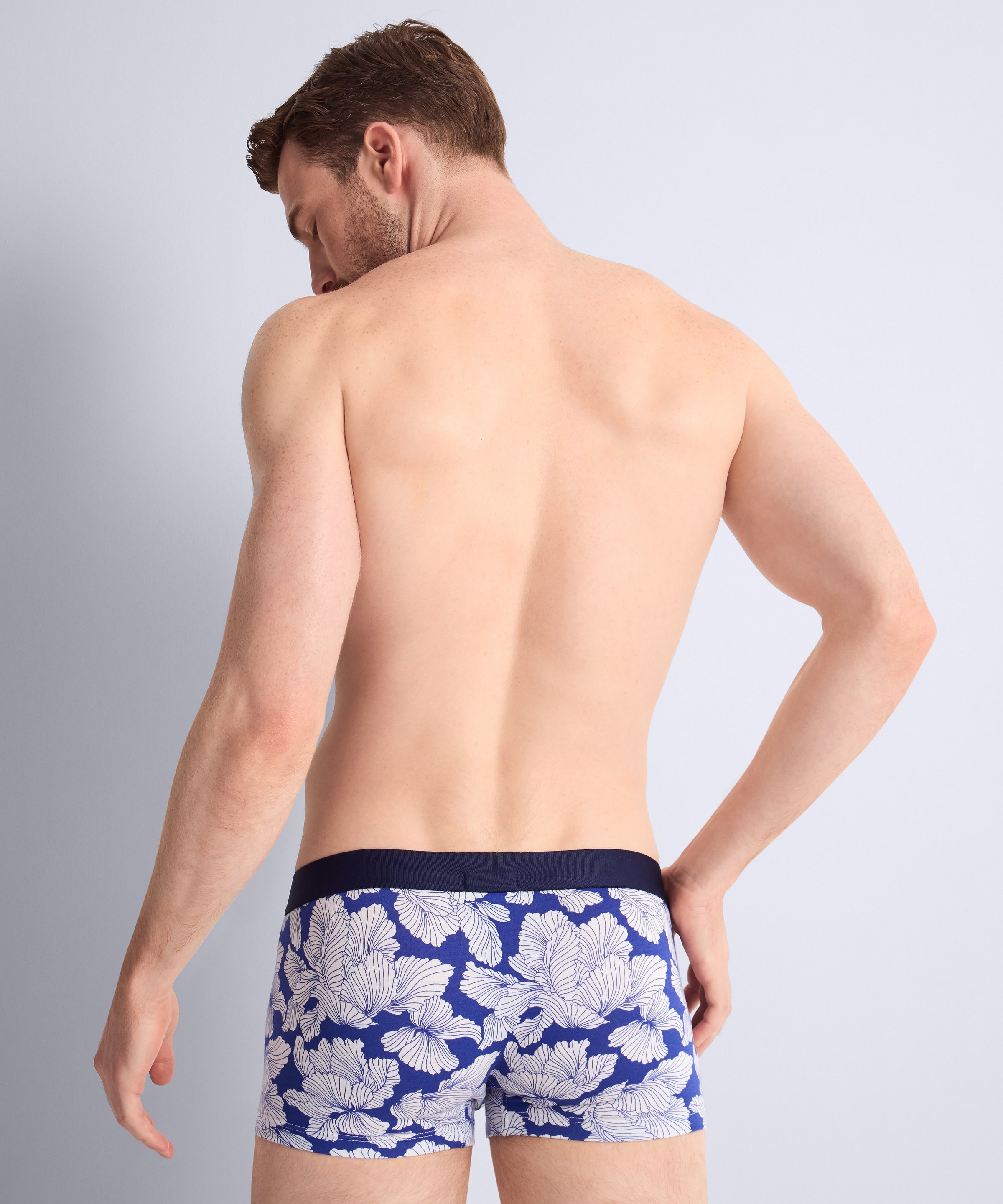 aubade-homme-boxer-trunk-ink-flower-marine image 4