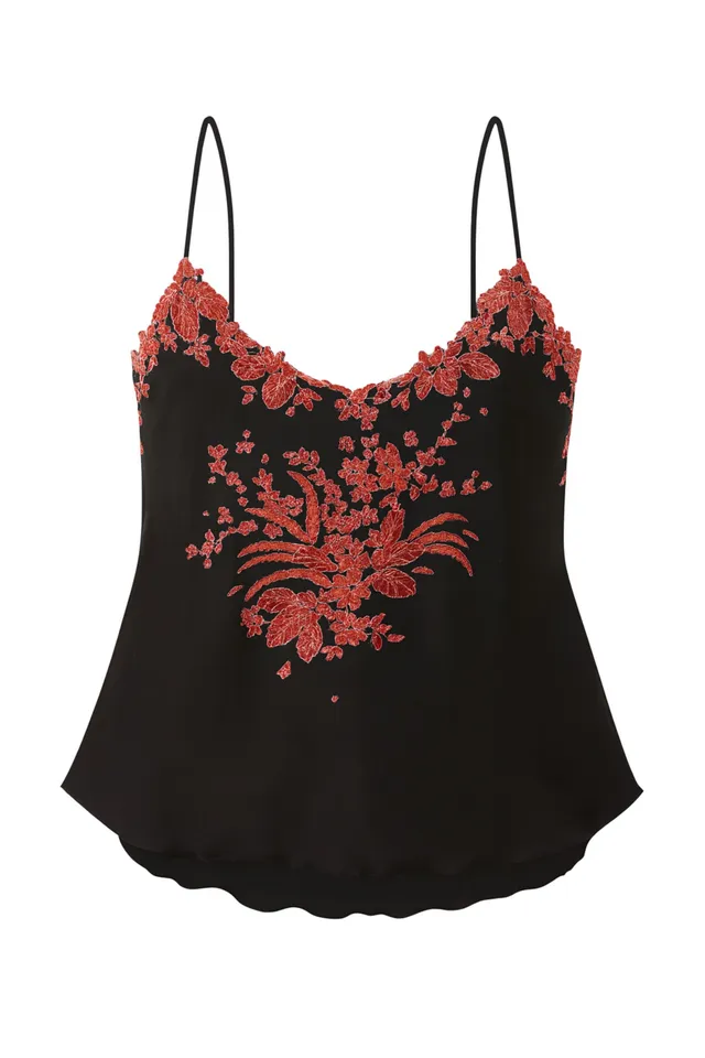 cadolle-douceur-soie-top-soie-noire-incrust-e-dentelle image 1