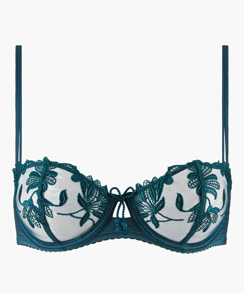 aubade-lovessence-soutien-gorge-demi-bonnets-vert-imp-rial image 1
