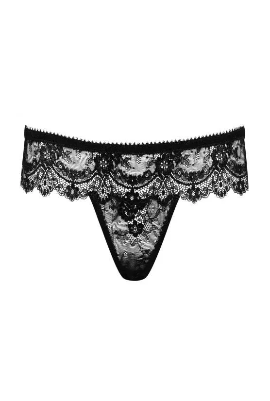 cadolle-ania-string-dentelle-noire image 1