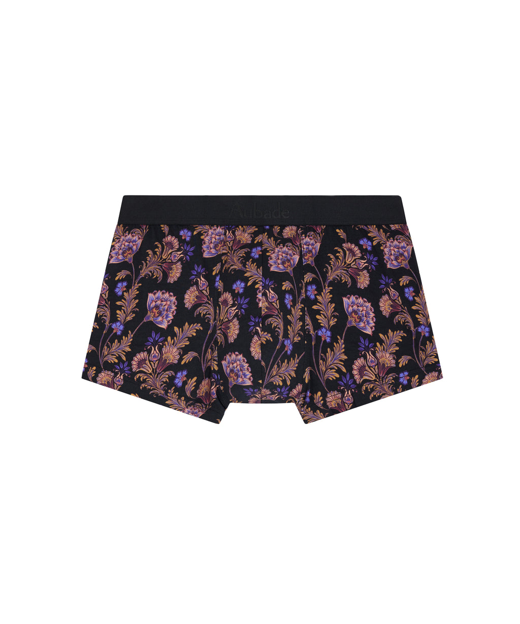 aubade-homme-babylone-boxer-homme-en-coton-modal-motif-art-d-co-or-bleu-lilas image 1