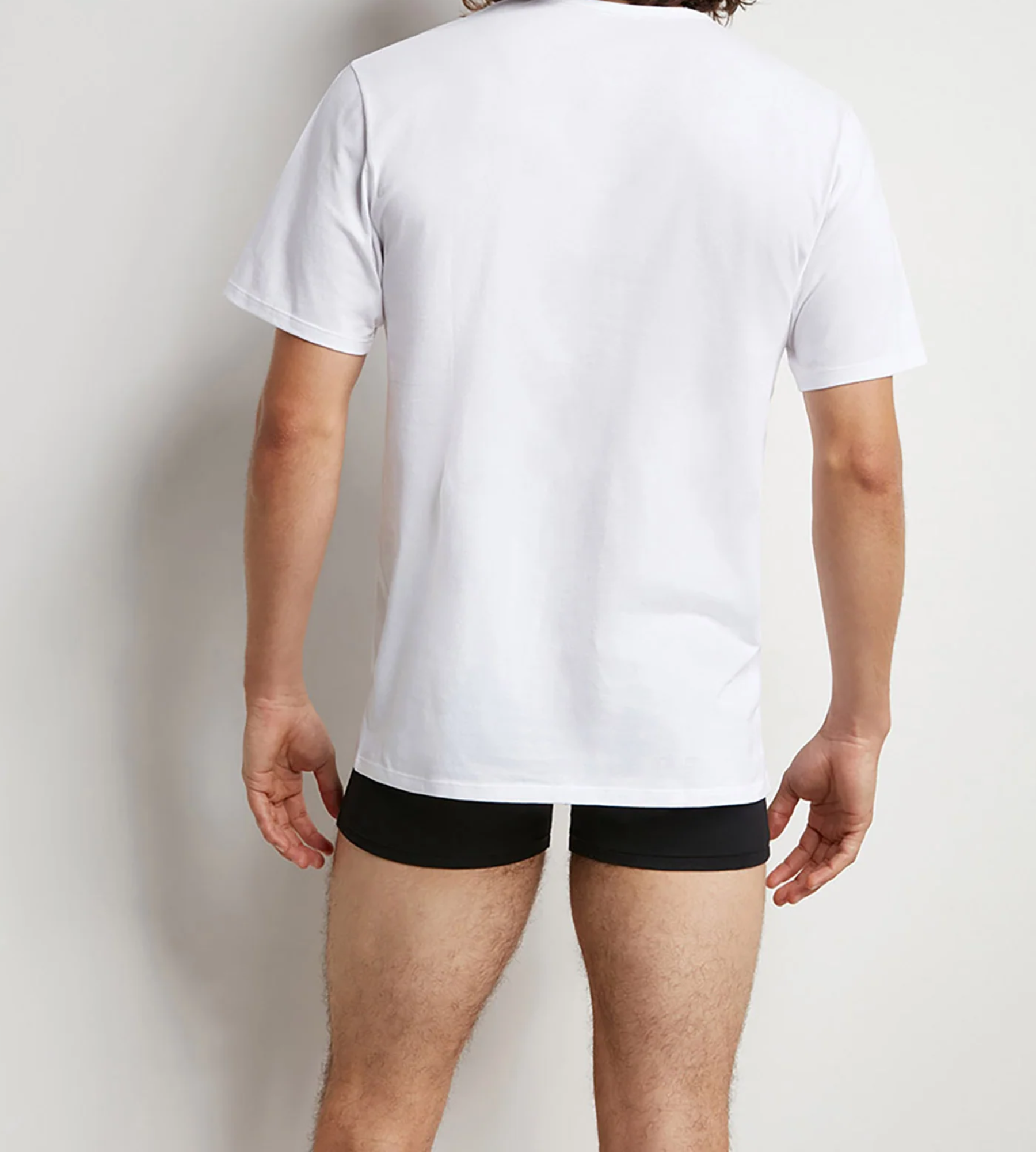 dim-lot-de-2-t-shirts-homme-regul-activ-col-v-blanc image 2