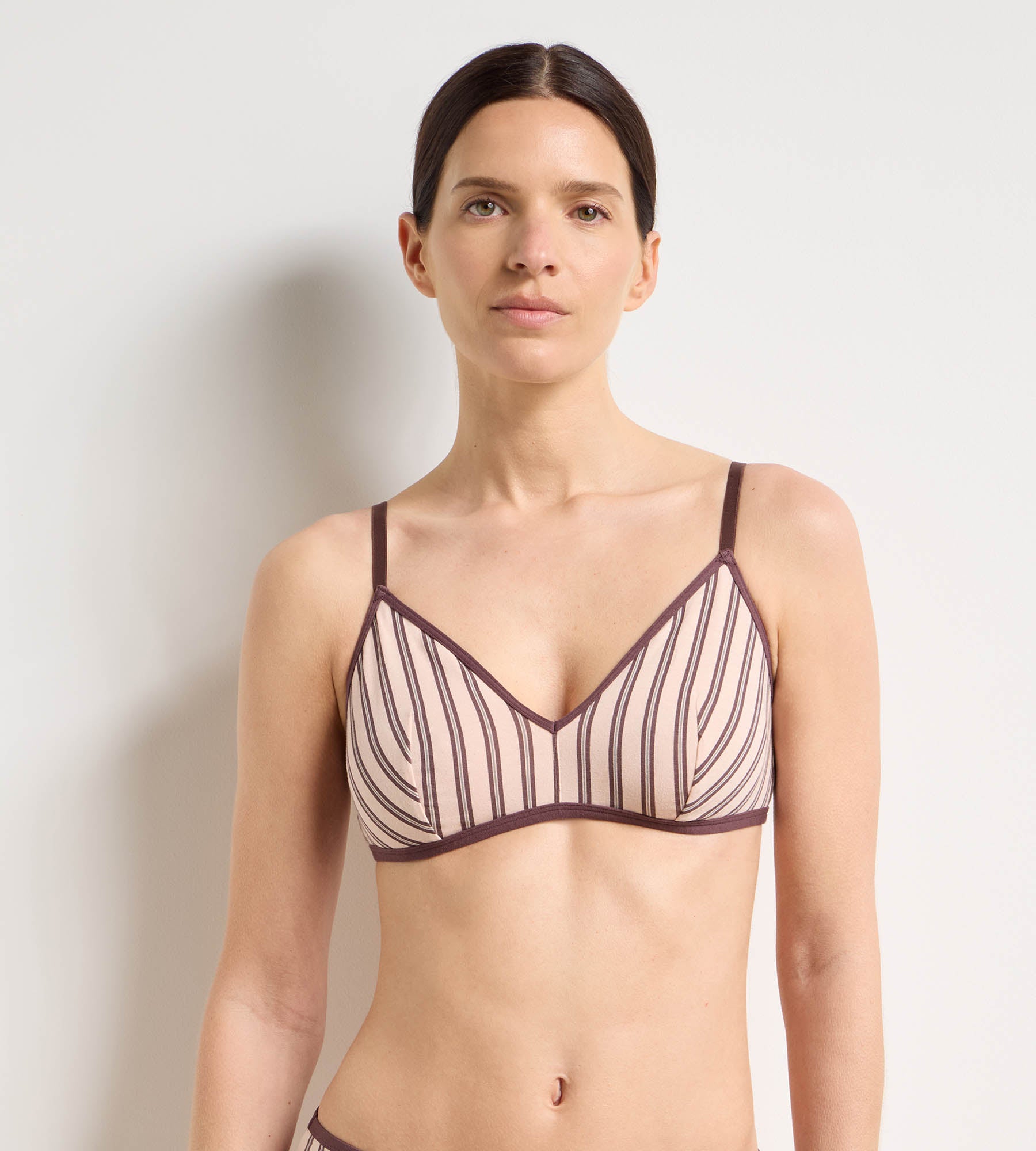 dim-x-ines-de-la-fressange-soutien-gorge-sans-armatures-brun-rose-coton image 2