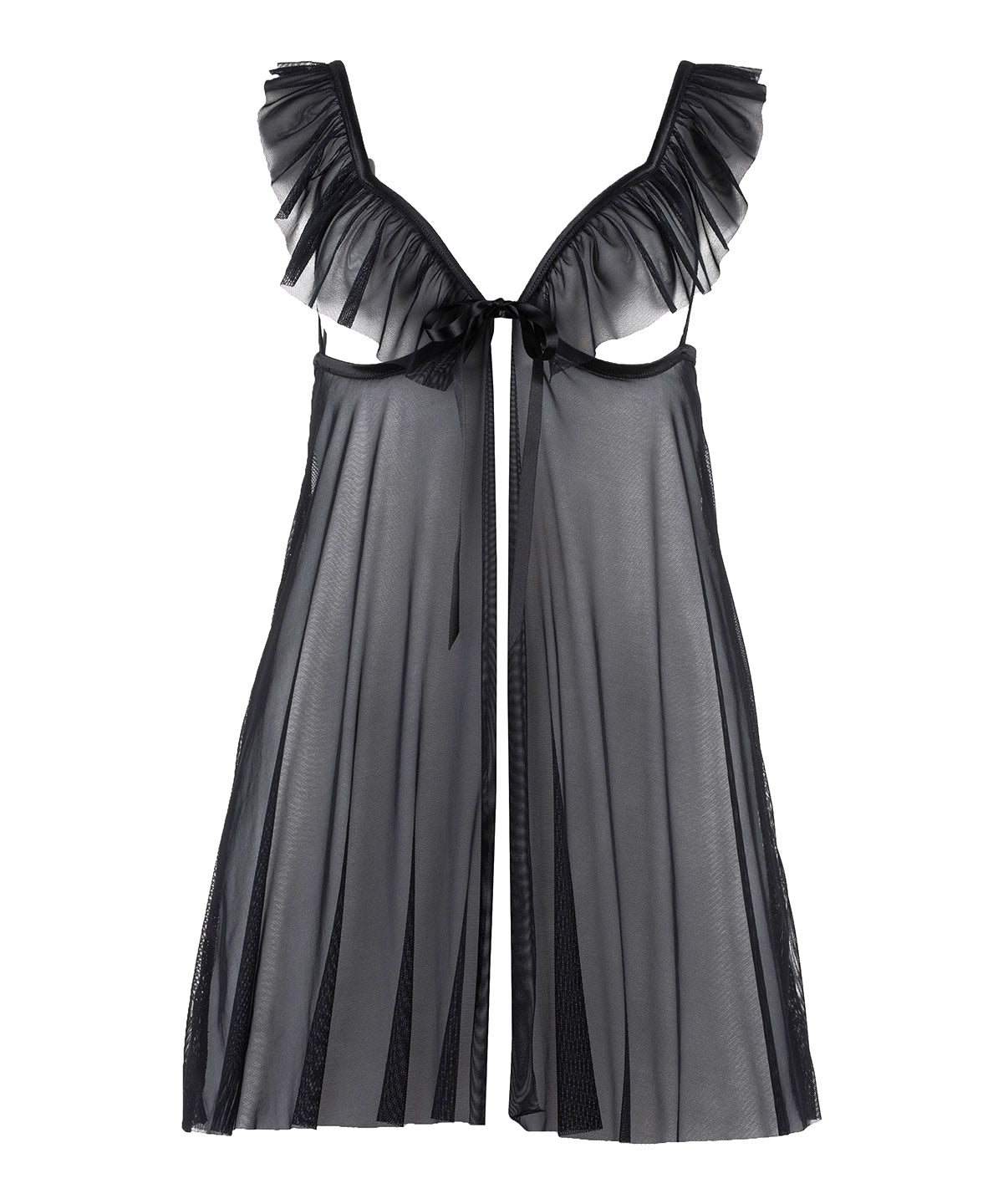 aubade-bo-te-d-sir-ensemble-babydoll-string-noir image 1