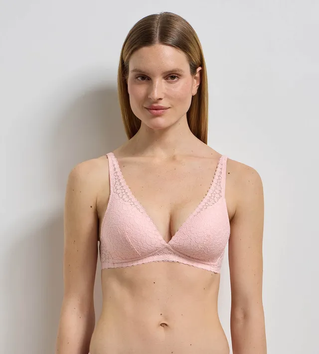 dim-soutien-gorge-triangle-padd-sans-armatures-daily-dentelle-rose-p-tale image 1