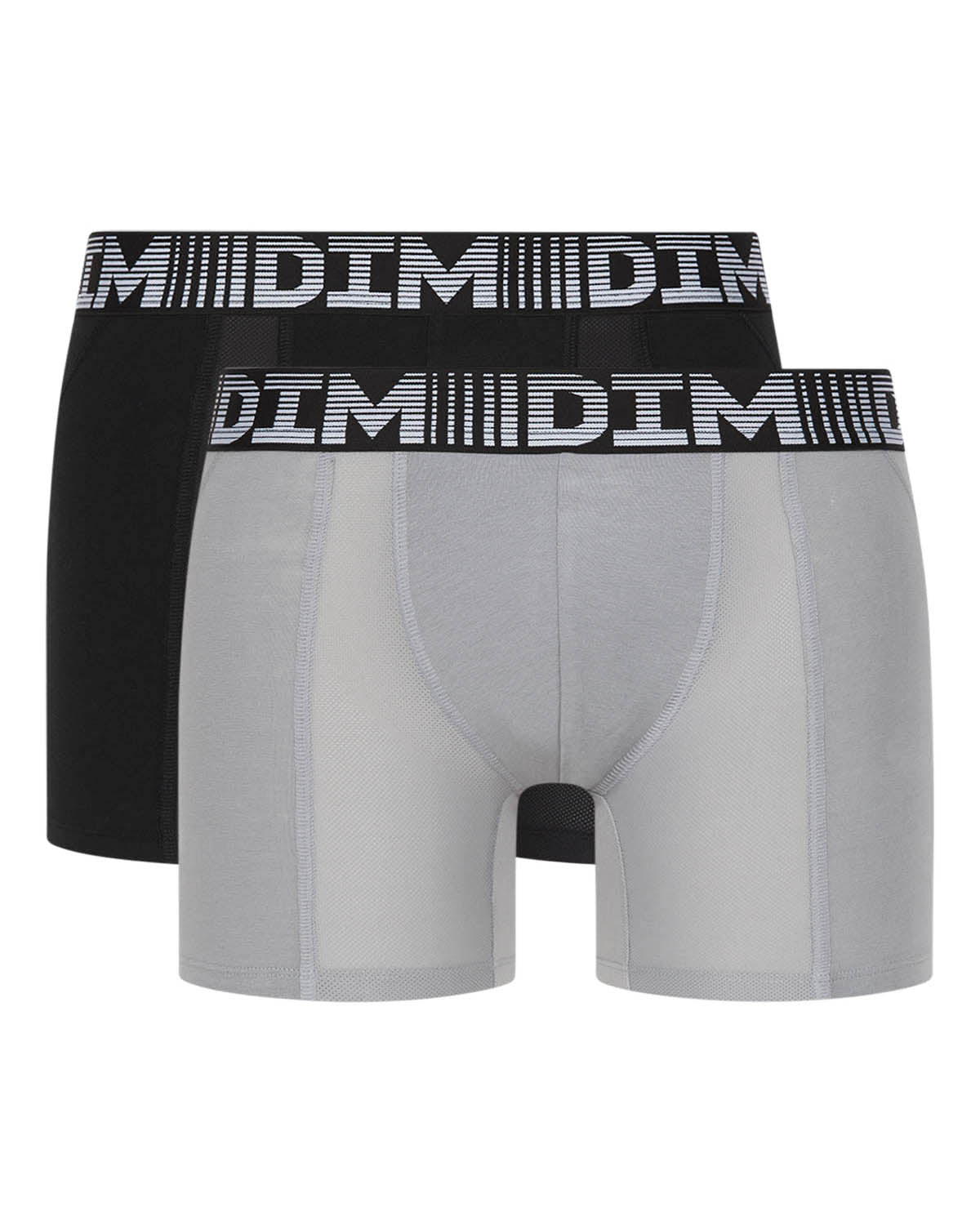 dim-3d-flex-air-lot-de-2-boxers-longs-homme-respirants-noir-gris image 2