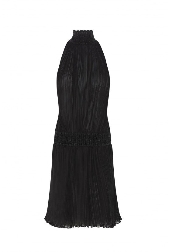 cadolle-robe-angela-mousseline-pliss-e-noire image 1
