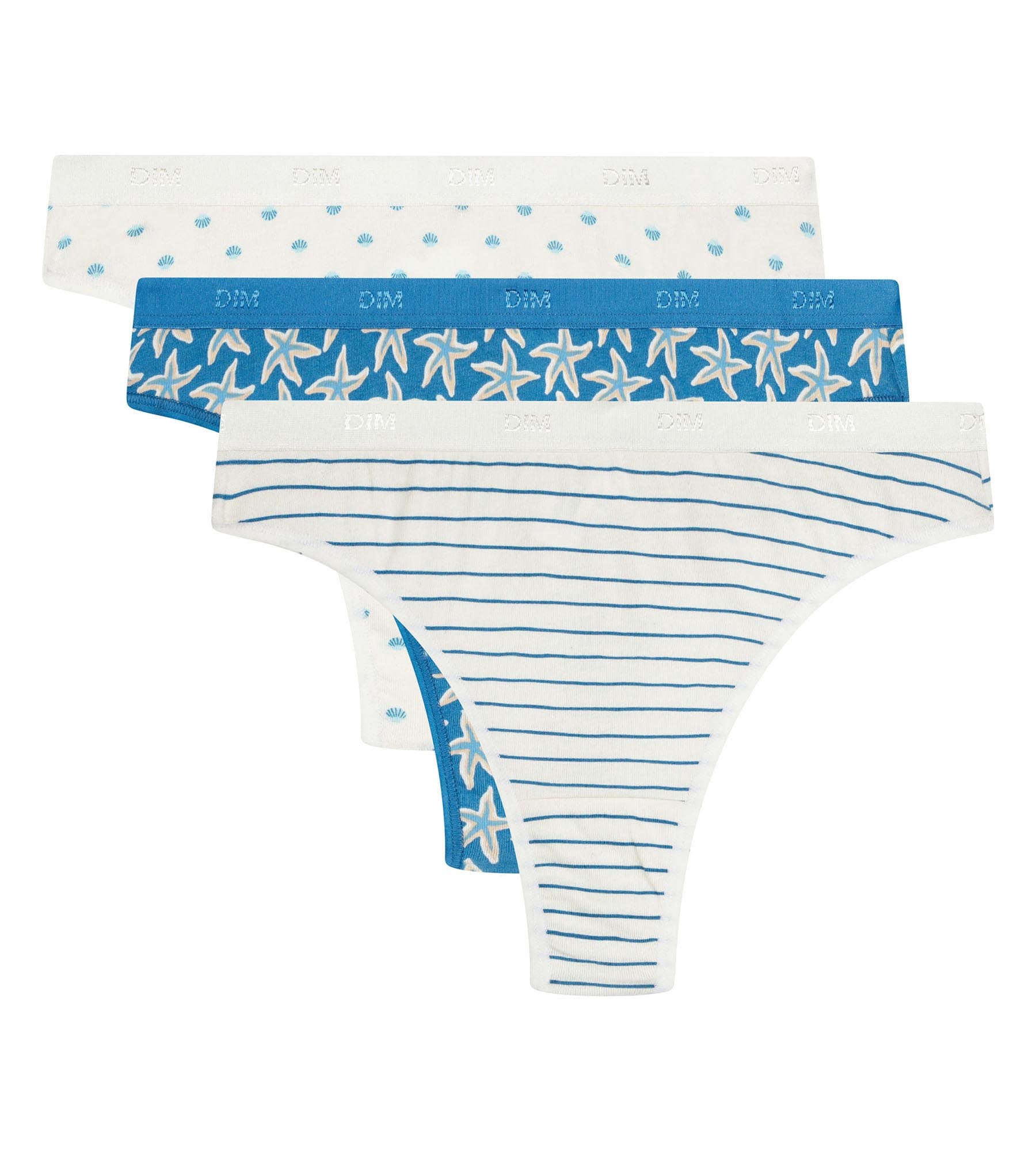 dim-les-pockets-lot-de-3-strings-femme-coton-stretch-marin image 5