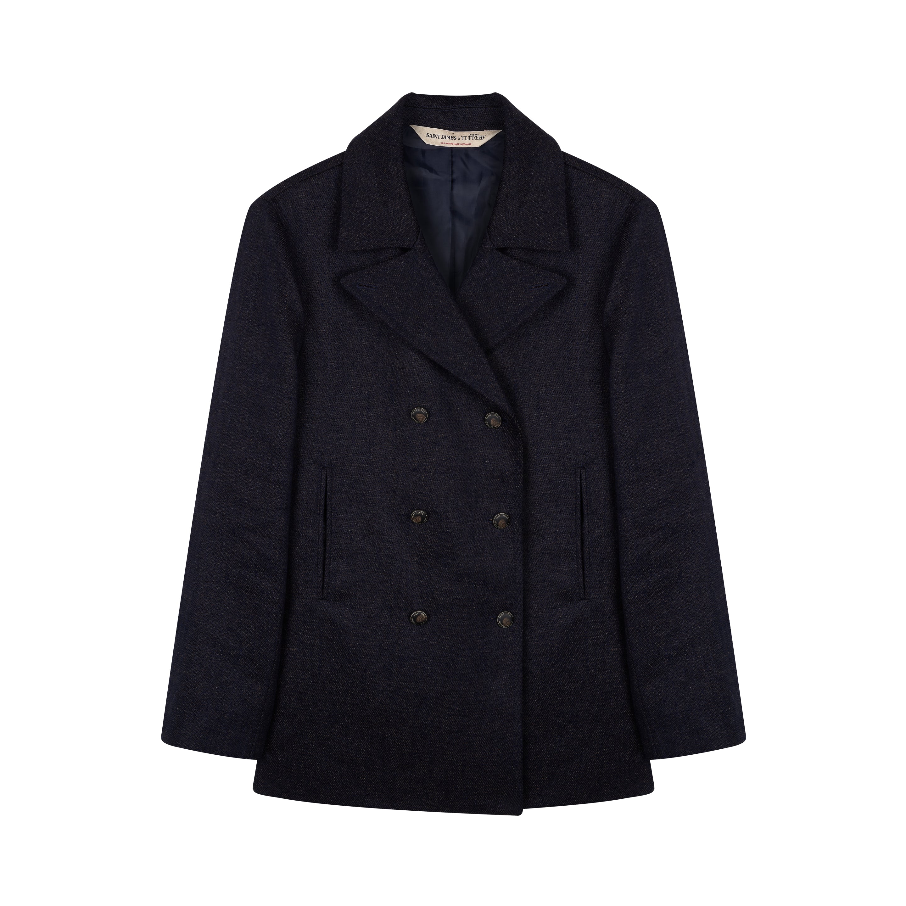 atelier-tuffery-x-saint-james-caban-h-ritage-homme-chanvre-laine-bleu-fonc image 1