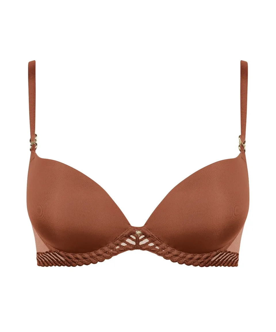 aubade-sheer-emotion-soutien-gorge-push-up-honey image 1