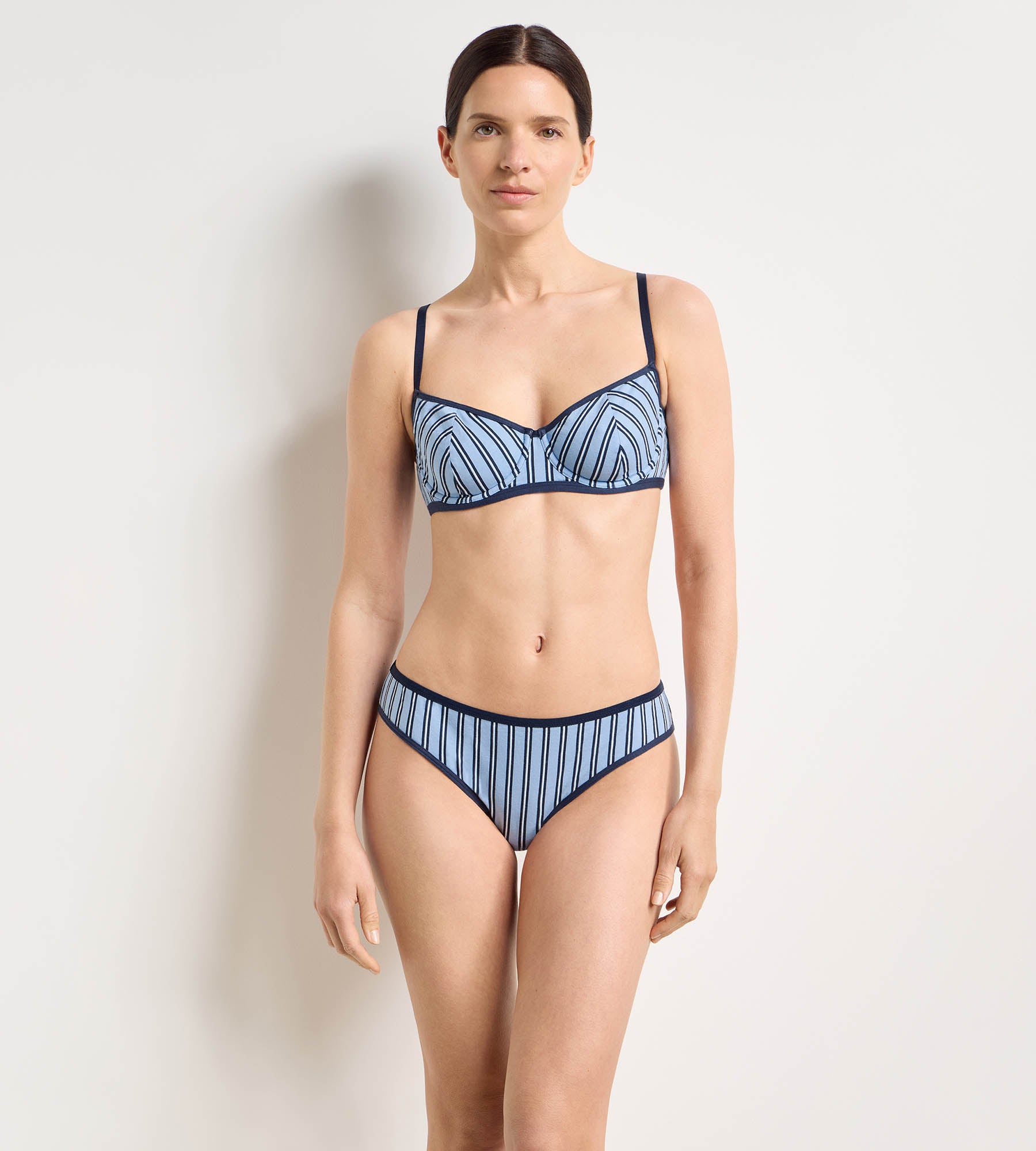 dim-x-ines-de-la-fressange-tanga-imprim-bleu-coton-femme image 3