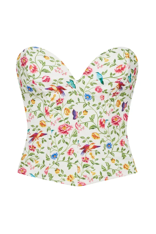 cadolle-altea-bustier-coton-fleur-blanc image 1