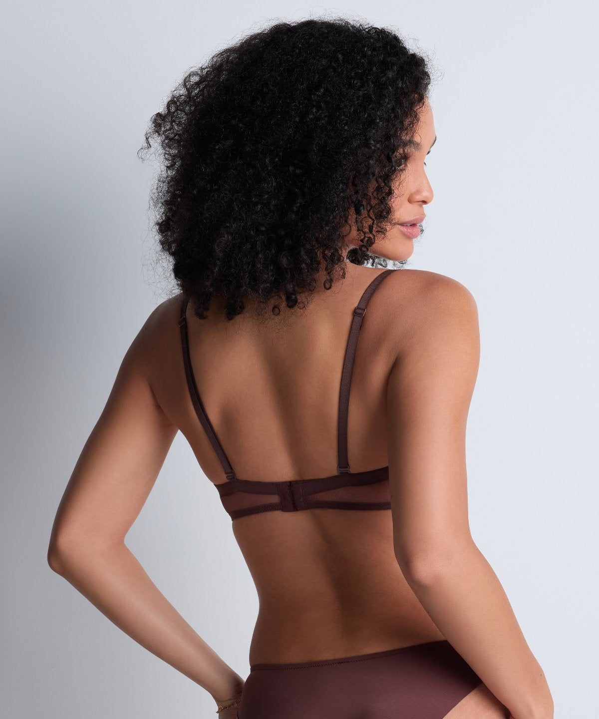 aubade-sheer-emotion-soutien-gorge-bandeau-plunge-sepia image 6