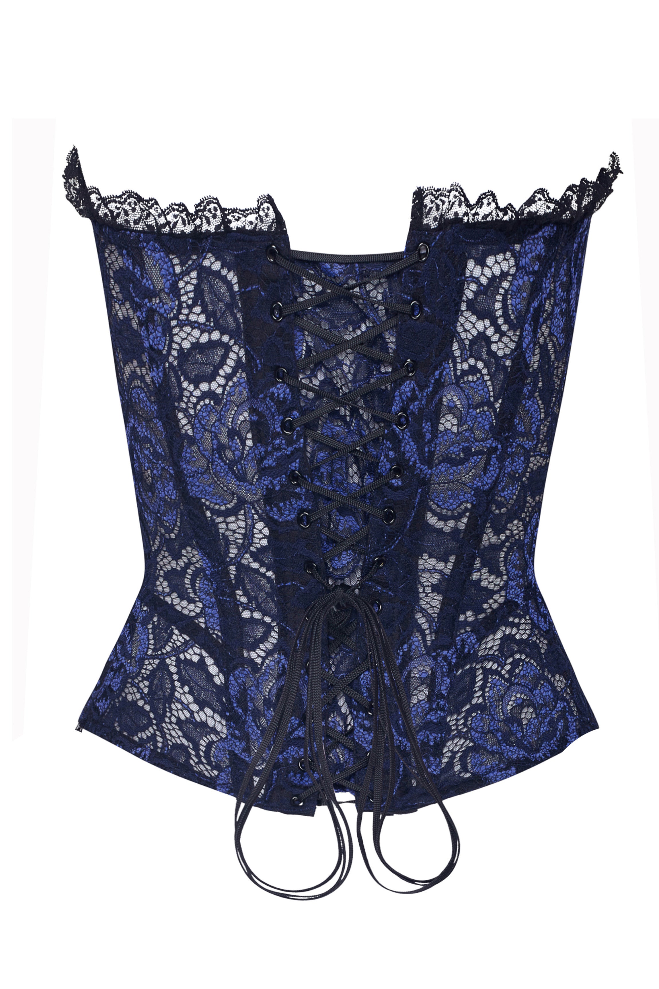 cadolle-malia-corset-bleu-nuit-en-dentelle-fran-aise image 2