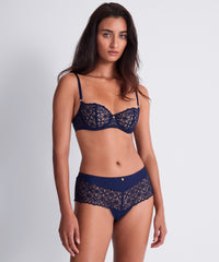 aubade-secret-memories-shorty-cheeky-deep-blue image 2