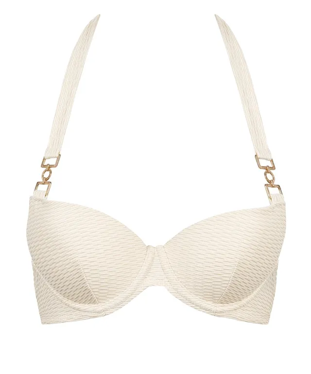 aubade-shimmering-waters-haut-de-maillot-push-up-golden-white image 1