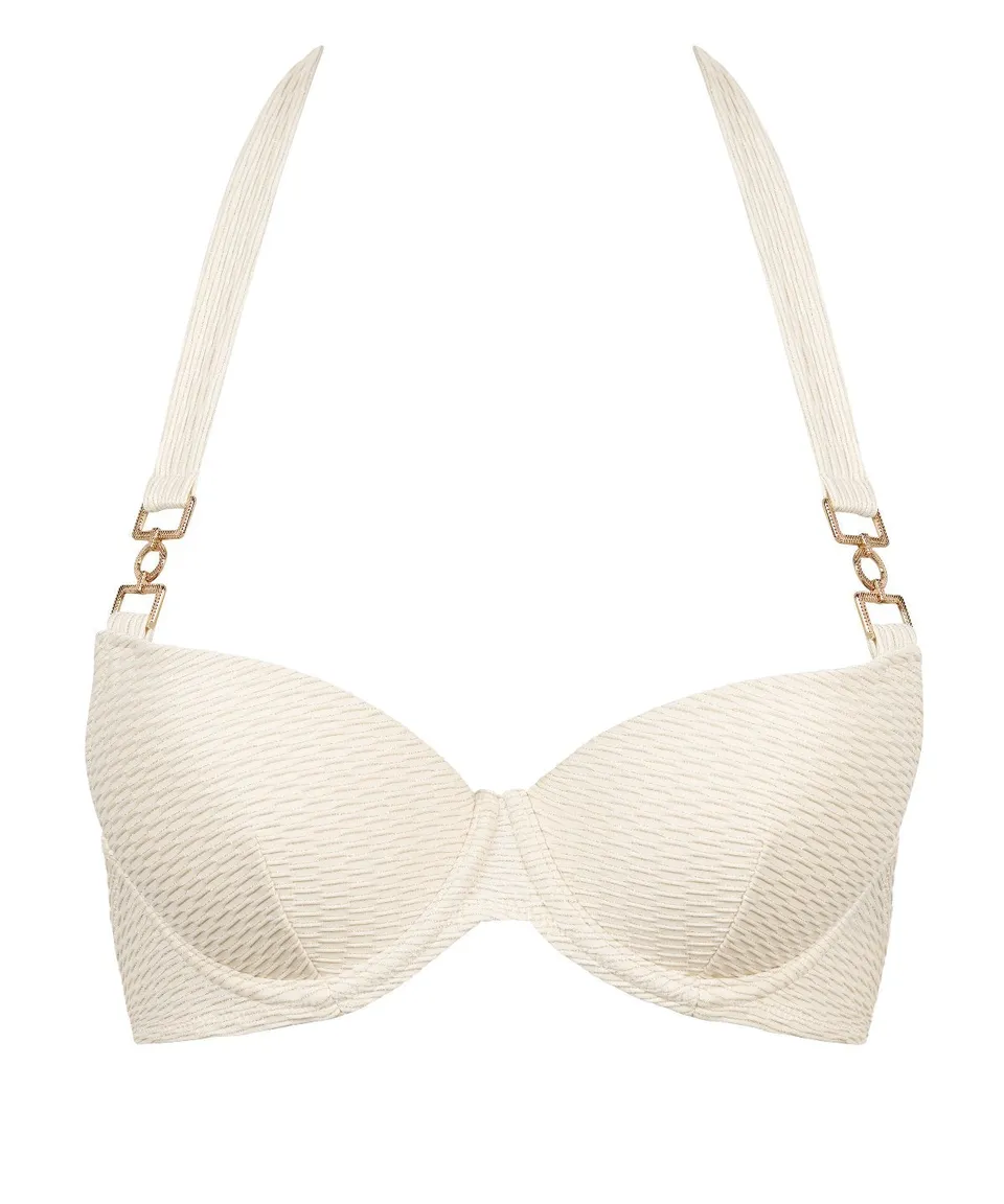aubade-shimmering-waters-haut-de-maillot-push-up-golden-white image 1