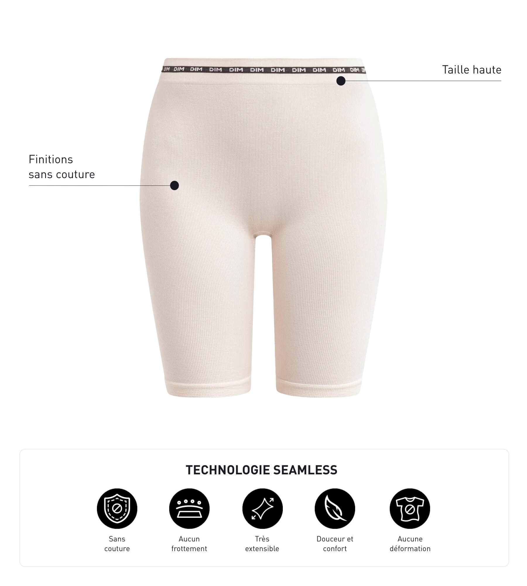 dim-icons-seamless-cycliste-femme-en-modal-polyamide-c-tel-beige-ivoire image 5