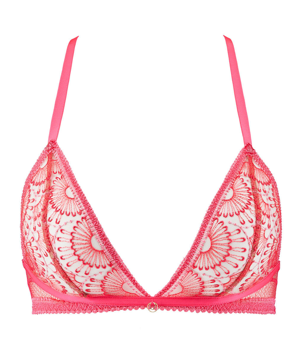 aubade-pure-vibration-soutien-gorge-triangle-pink-flash-sans-armatures image 1