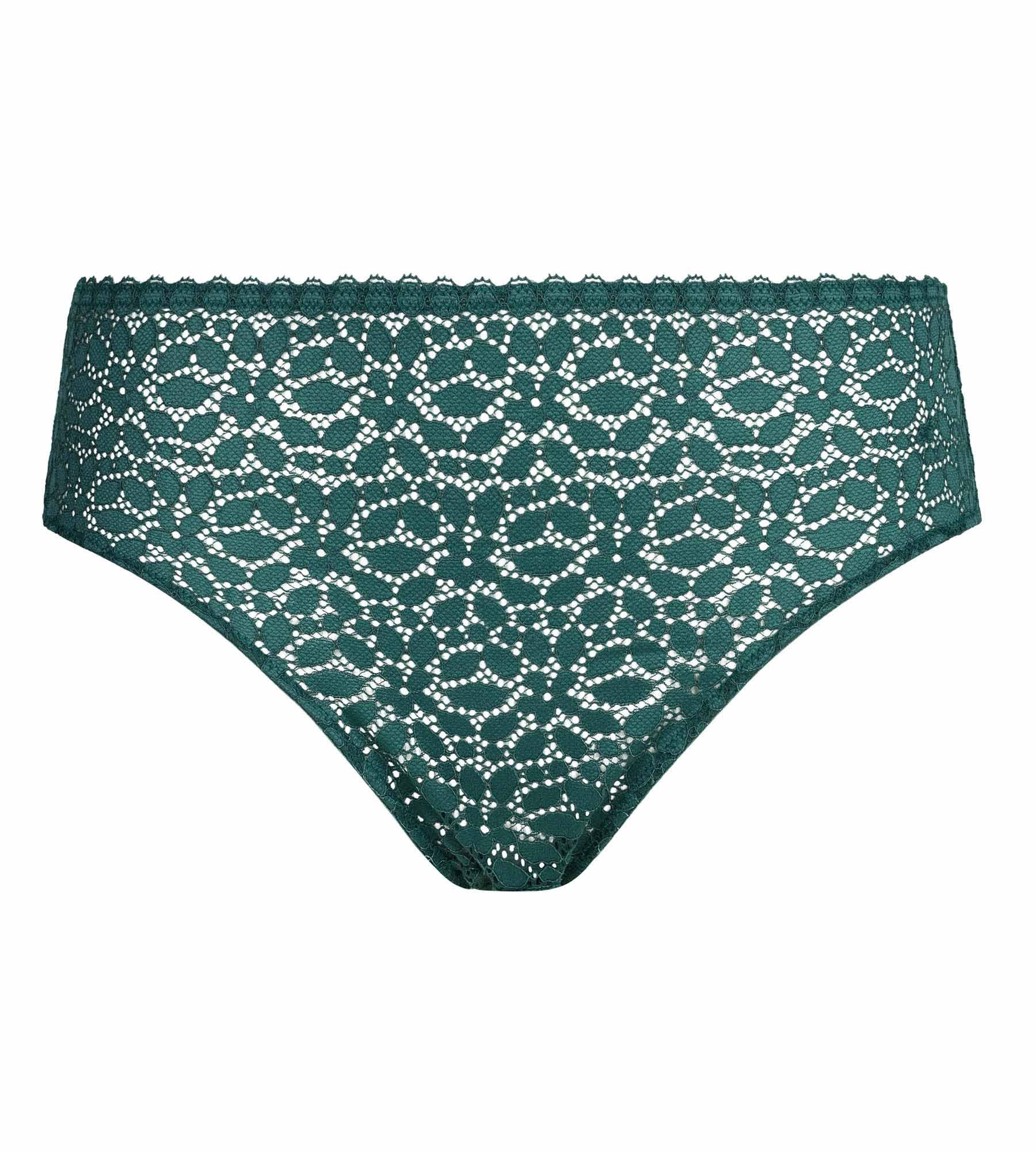 dim-daily-dentelle-culotte-midi-dentelle-florale-vert-meraude image 5