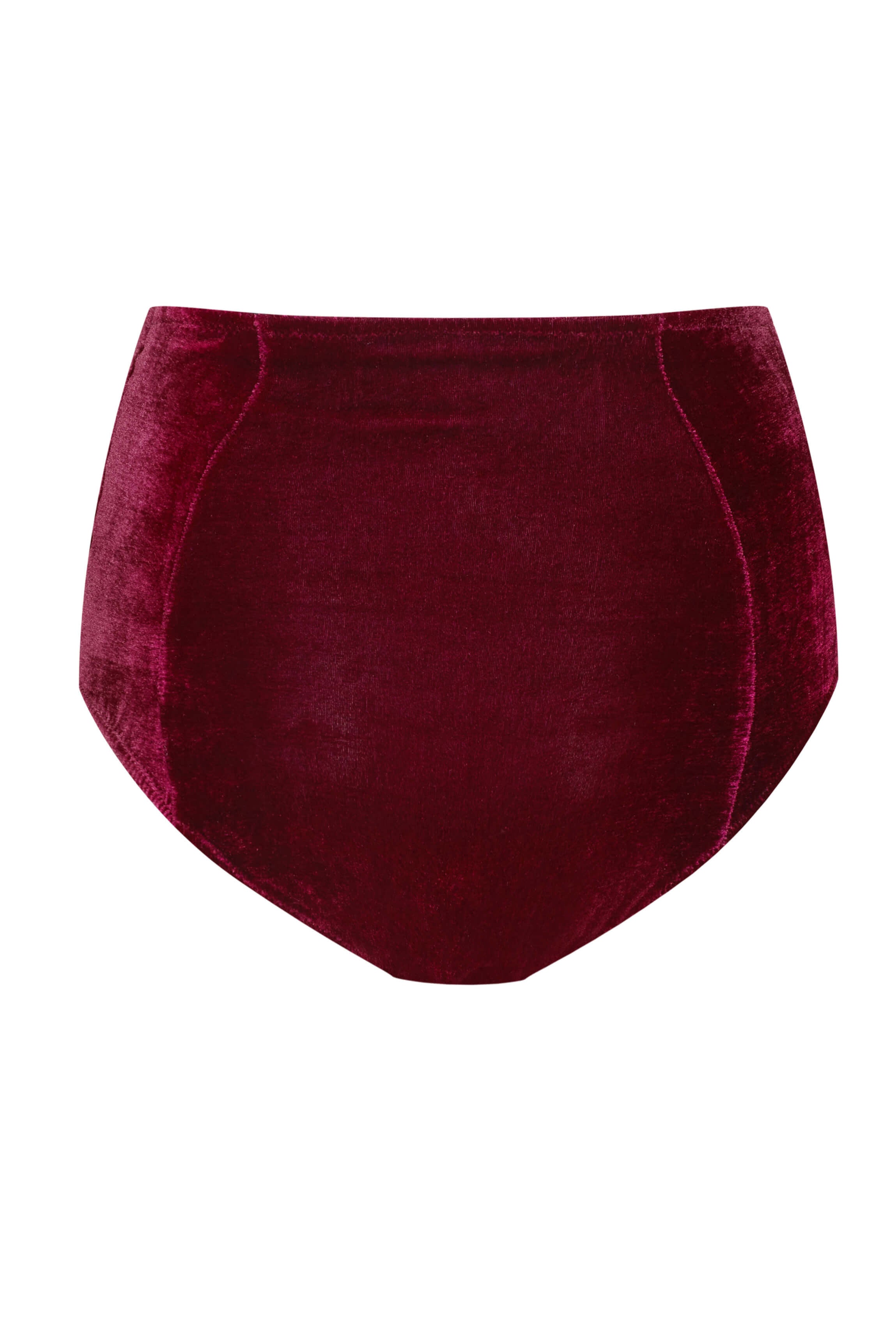 cadolle-culotte-taille-haute-velours-bordeaux-gina image 2