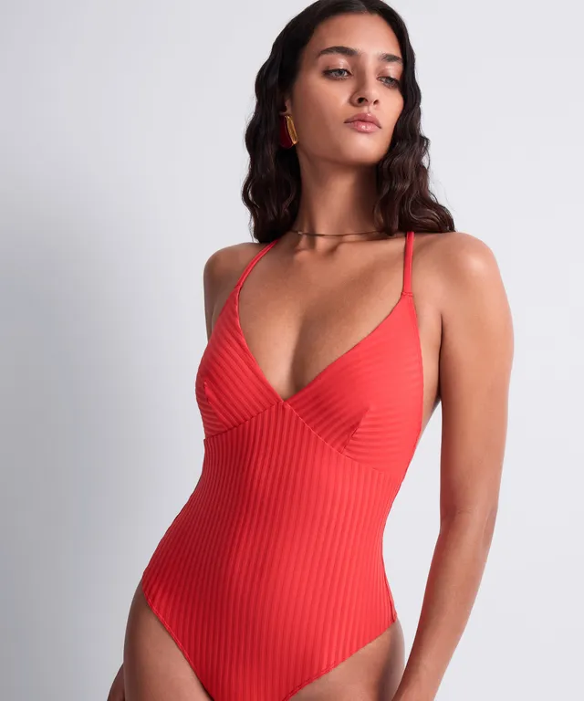 aubade-sun-pop-maillot-une-pi-ce-corail-dos-nageur image 1