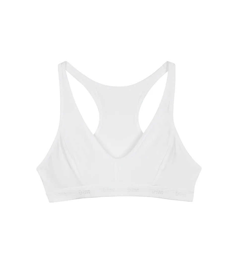 dim-pocket-micro-girl-brassi-re-de-sport-blanche-en-microfibre image 1