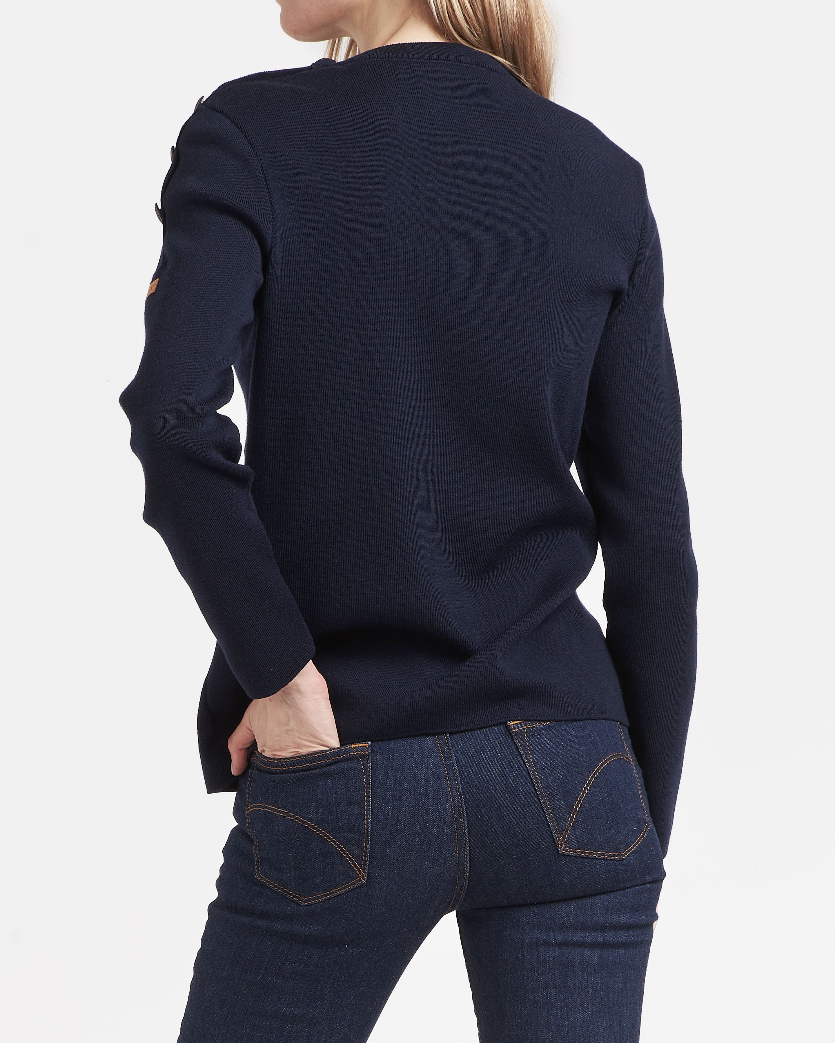 saint-james-x-atelier-tuffery-pull-femme-laine-marine-transmission image 4