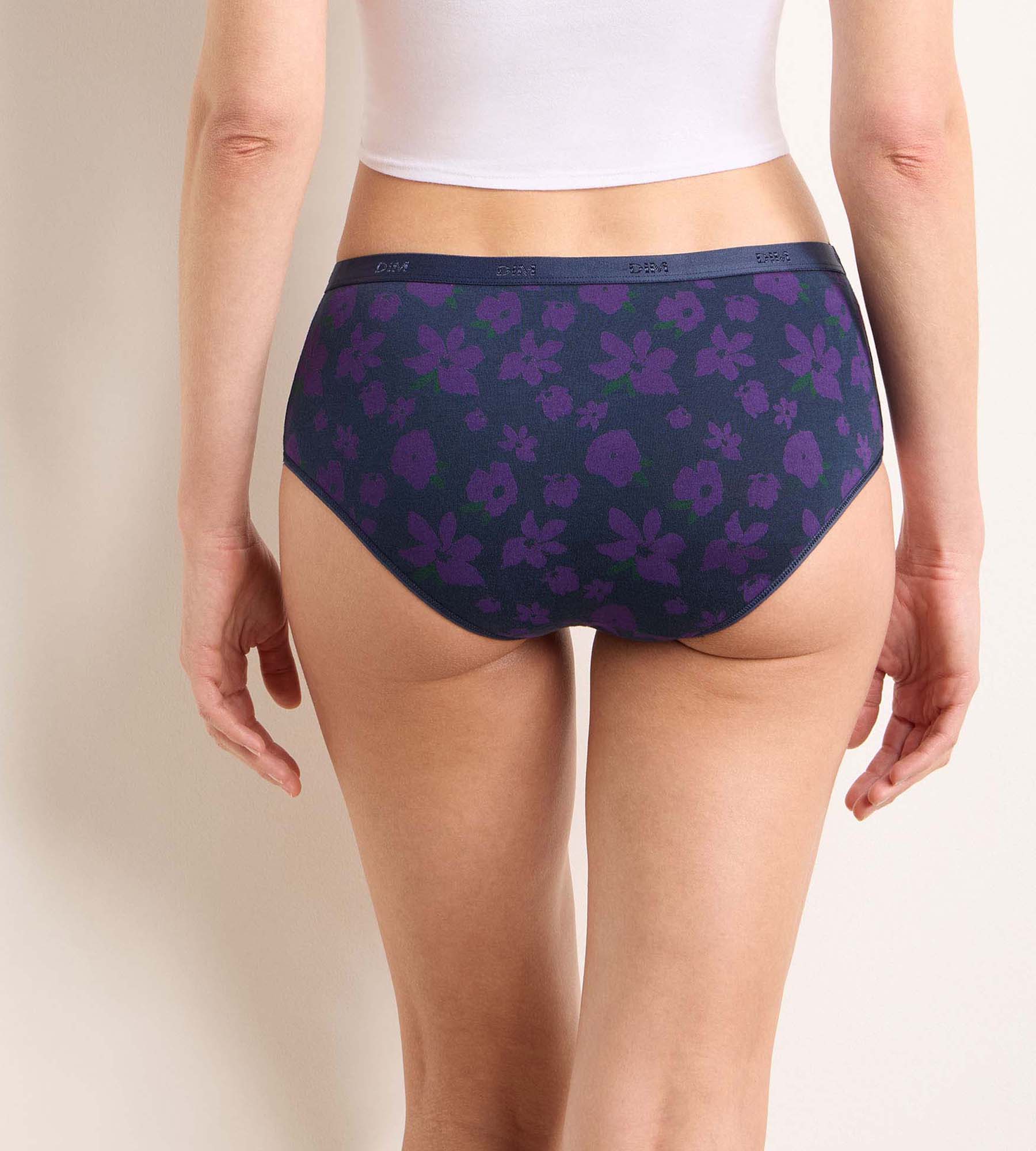 dim-les-pockets-coton-lot-de-3-shortys-floral-chic image 2