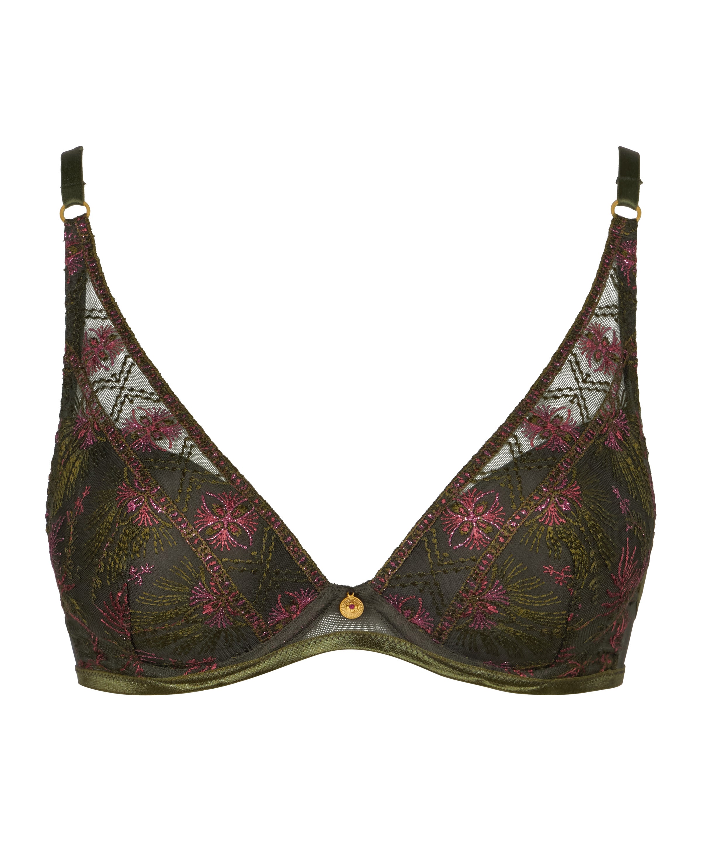 aubade-sound-of-heart-soutien-gorge-plunge-foulard-dark-garden image 1