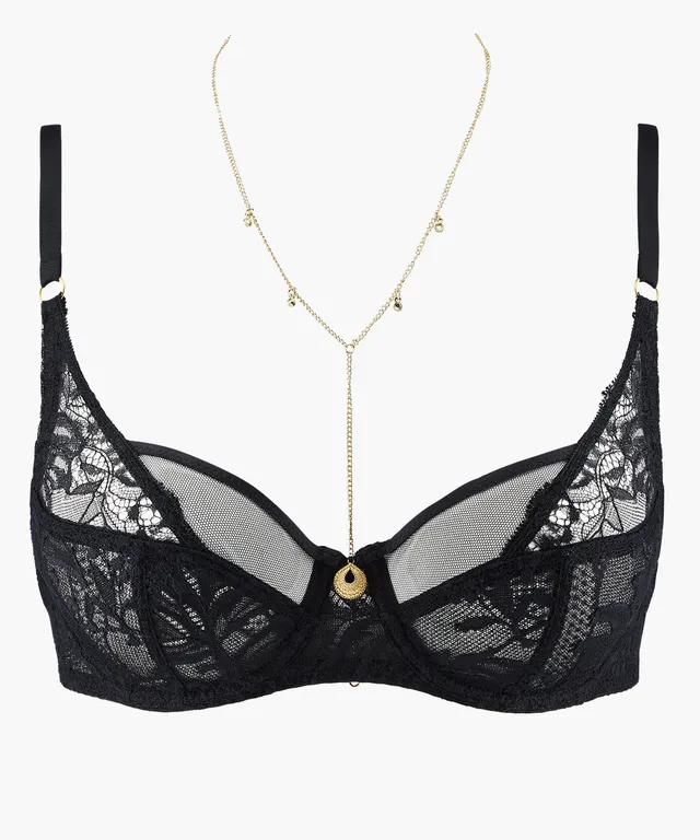 aubade-gold-pleasure-soutien-gorge-embo-tant-foulard-black-light image 1
