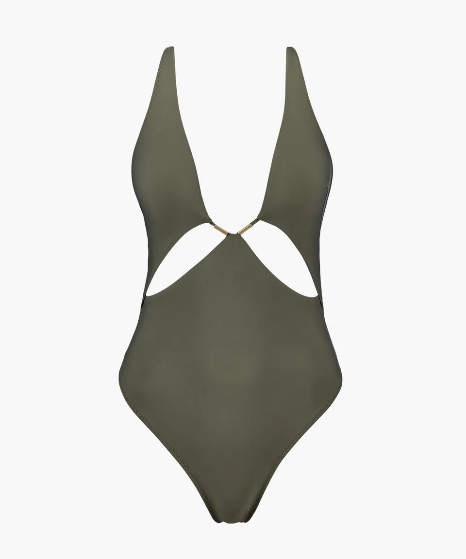 aubade-beach-escape-maillot-de-bain-1-pi-ce-kaki image 1