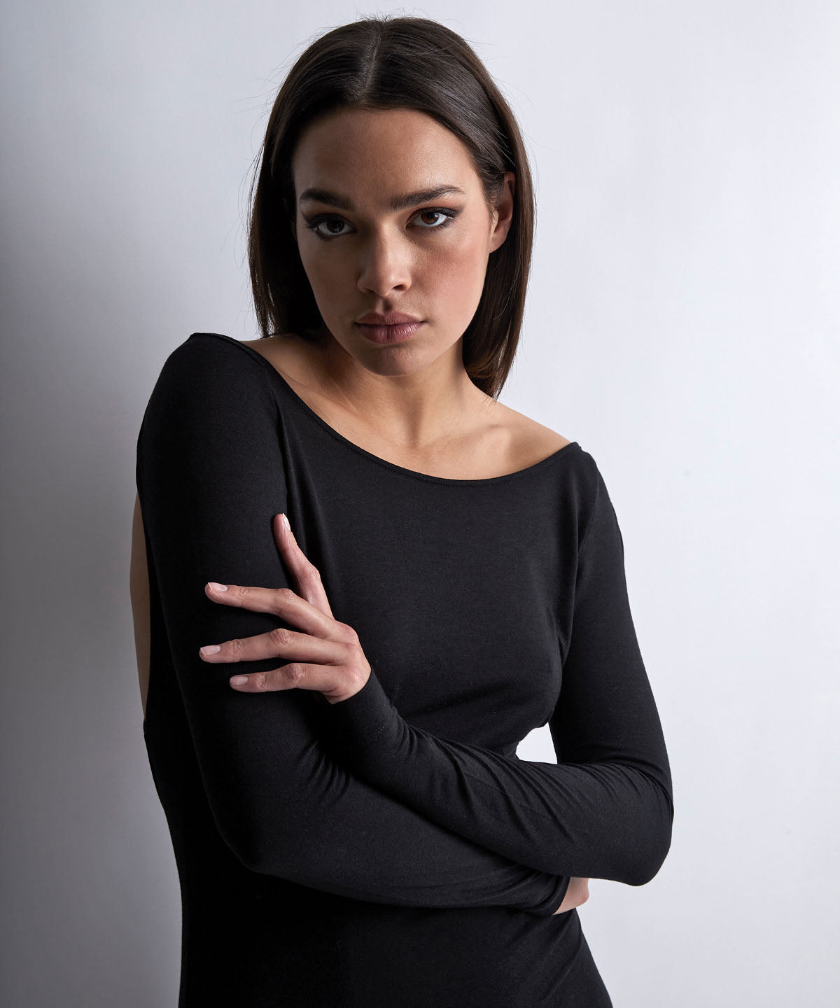 aubade-night-crush-nuisette-longue-noir image 6