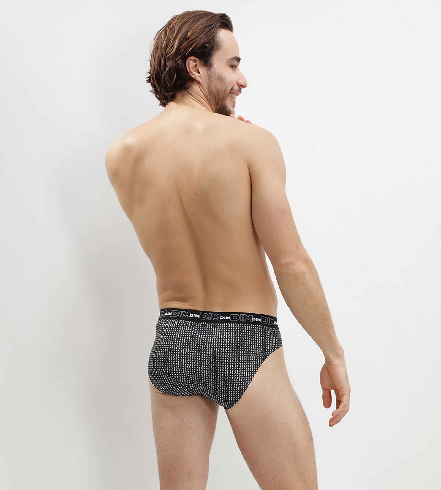 dim-coton-print-lot-de-3-slips-homme-100-coton-imprim-cube-gris image 3