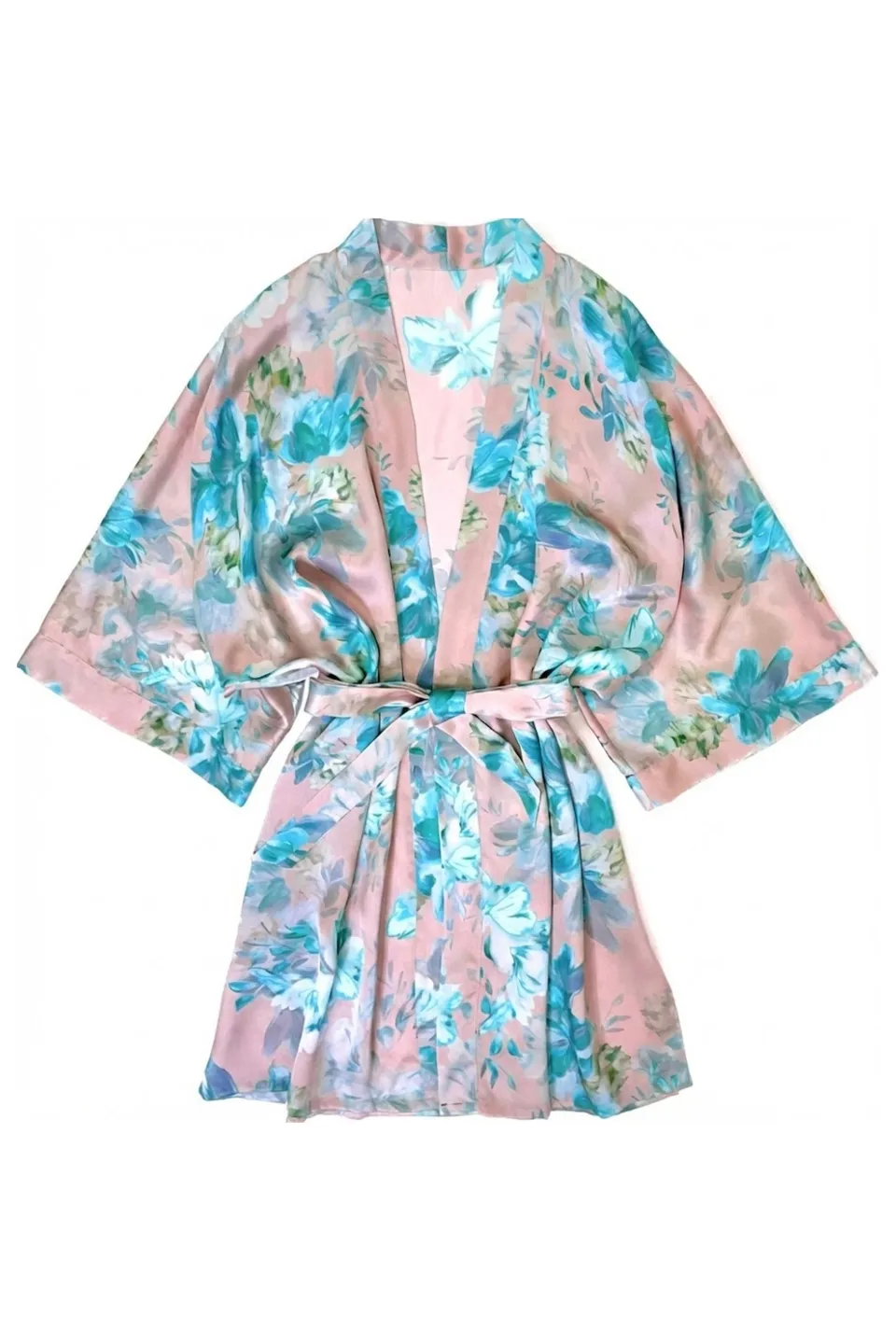cadolle-kimono-en-soie-rose-et-turquoise image 1
