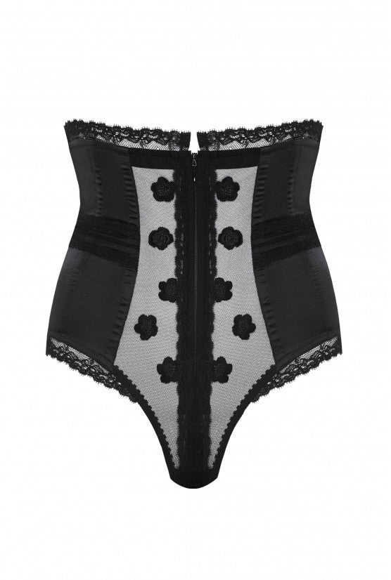 cadolle-gilian-culotte-corset-e-satin-tulle-noir-culotte-taille-haute image 1