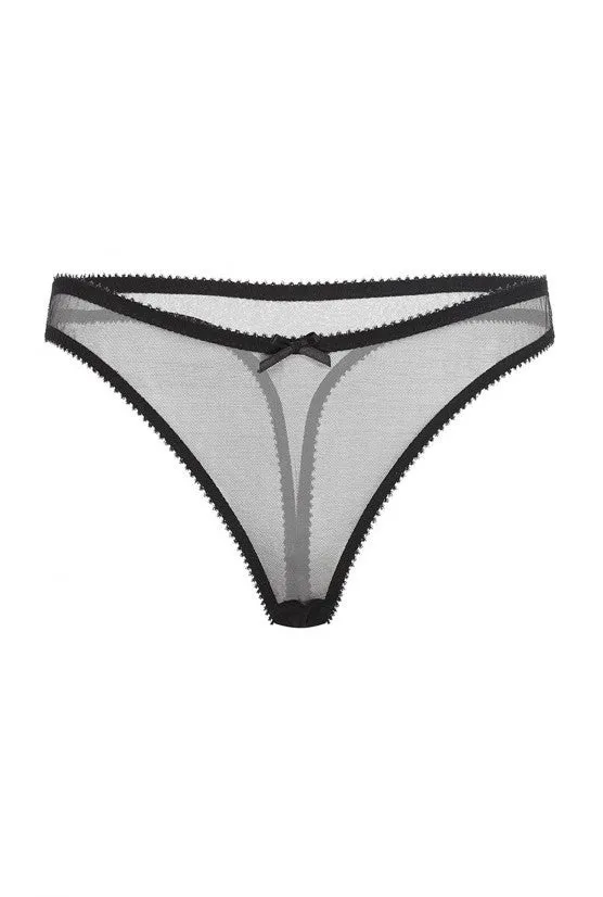 cadolle-cathy-string-tulle-transparent-noir image 1