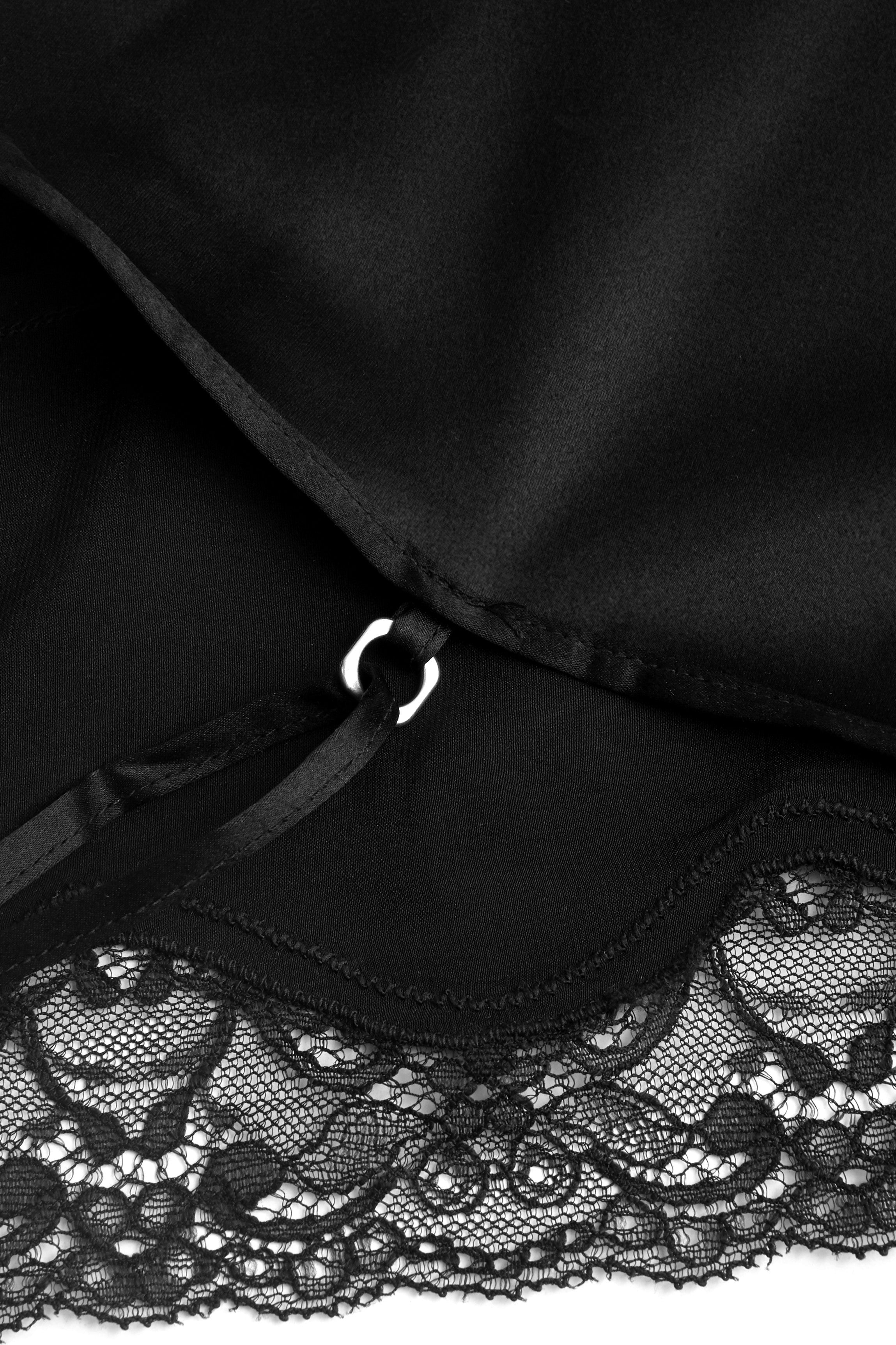 cadolle-ensemble-camisole-et-short-soie-noire image 5