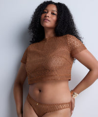 aubade-stardust-dream-top-manches-courtes-amber-gold-2 image 2