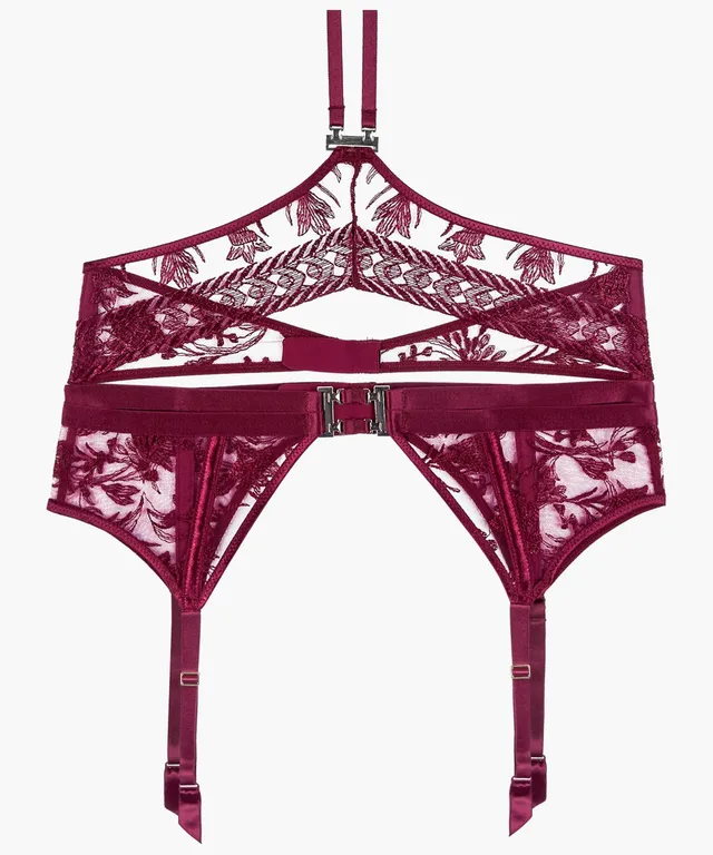 aubade-magnetic-spell-porte-jarretelles-rouge-crimson-red image 1