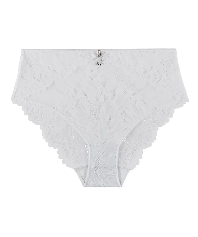 aubade-flowermania-culotte-taille-haute-blanche image 1