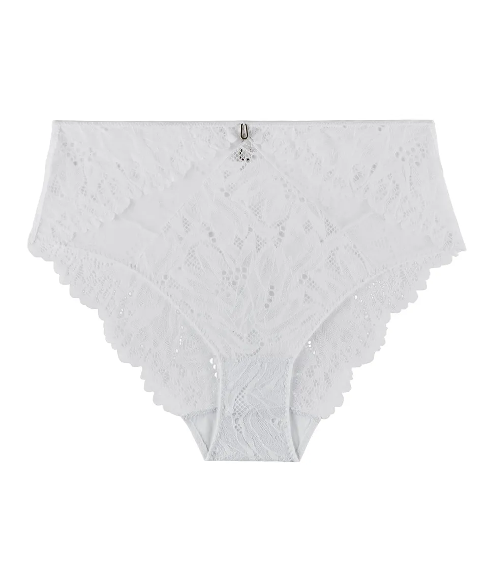 aubade-flowermania-culotte-taille-haute-blanche image 1