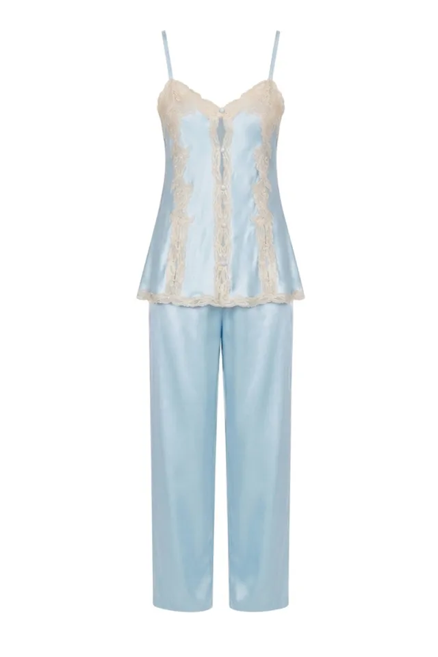cadolle-pyjama-soie-bleue image 1