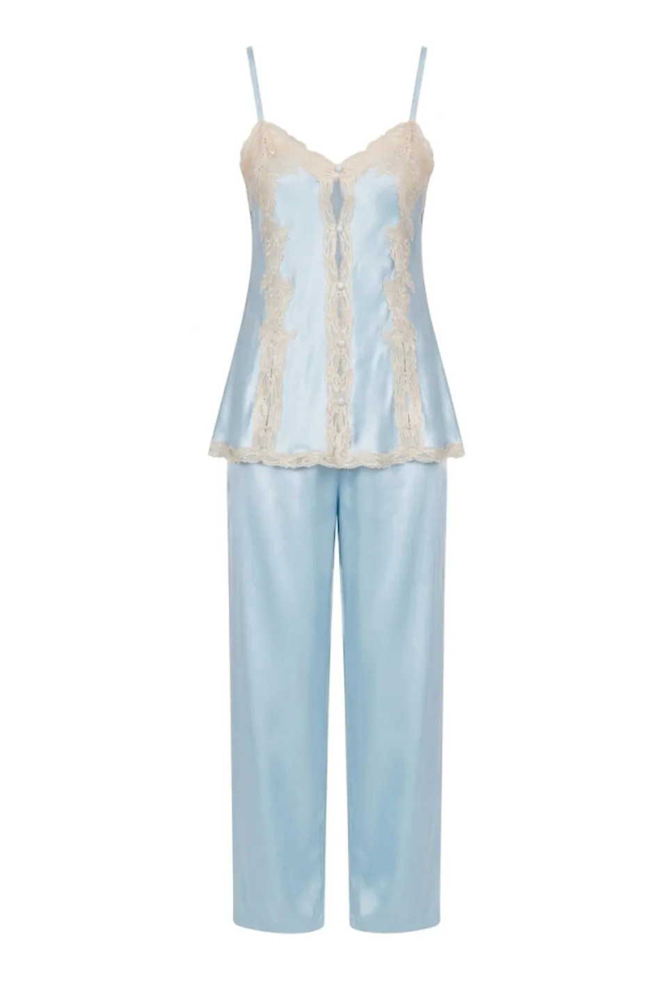 cadolle-pyjama-soie-bleue image 1