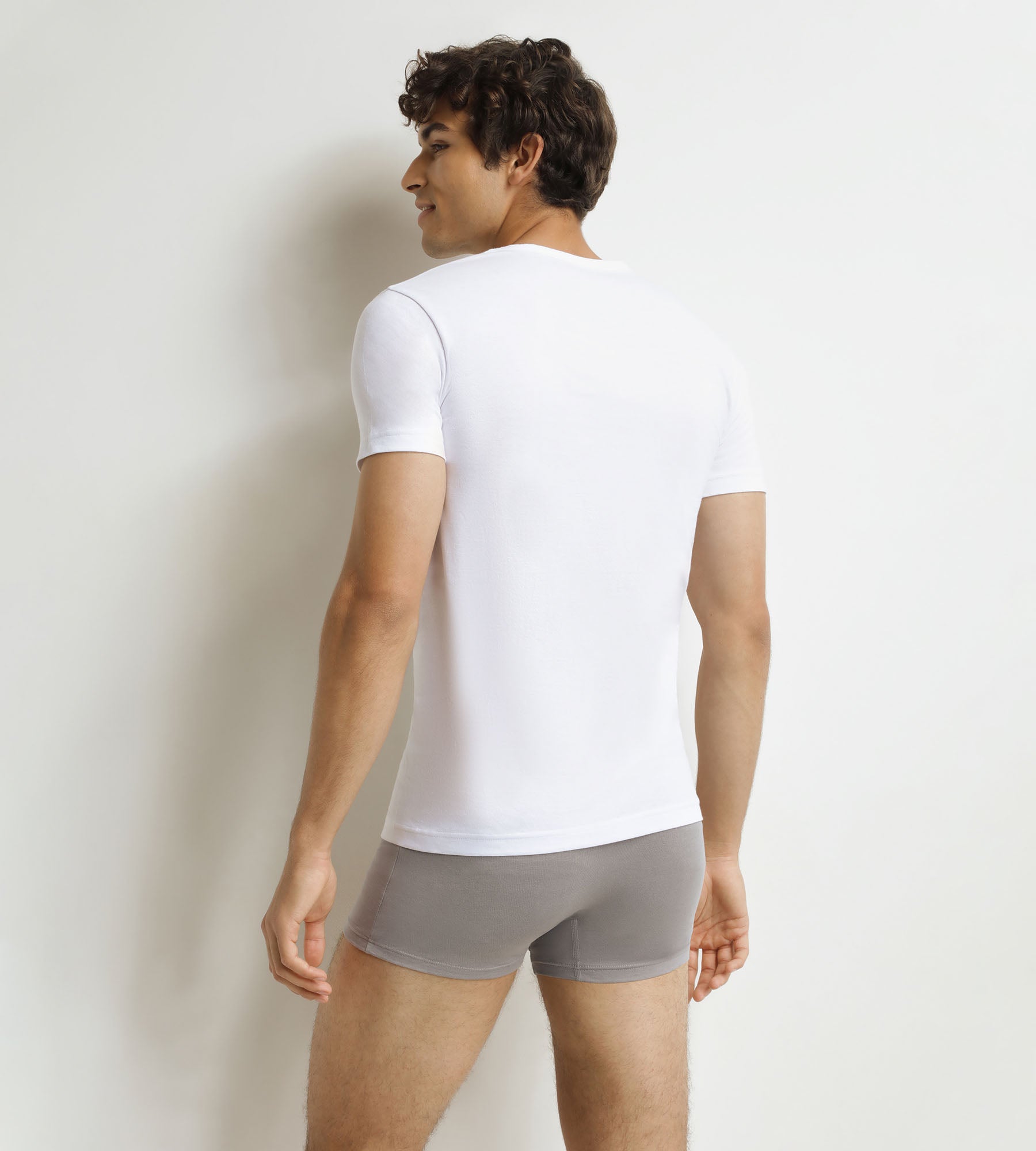 dim-ecodim-lot-de-2-t-shirts-homme-coton-blanc-col-v image 2