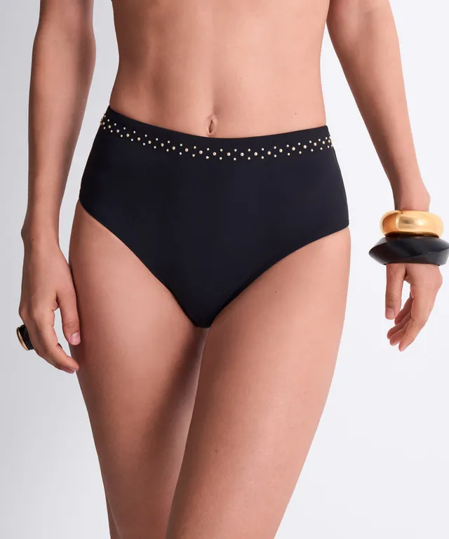 aubade-summer-stars-bas-de-maillot-de-bain-taille-haute-black image 1