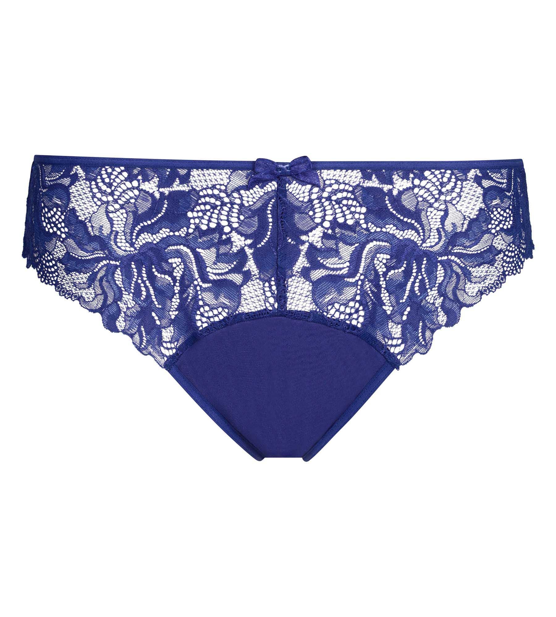dim-generous-essentiel-culotte-femme-microfibre-dentelle-bleu-capitaine image 5