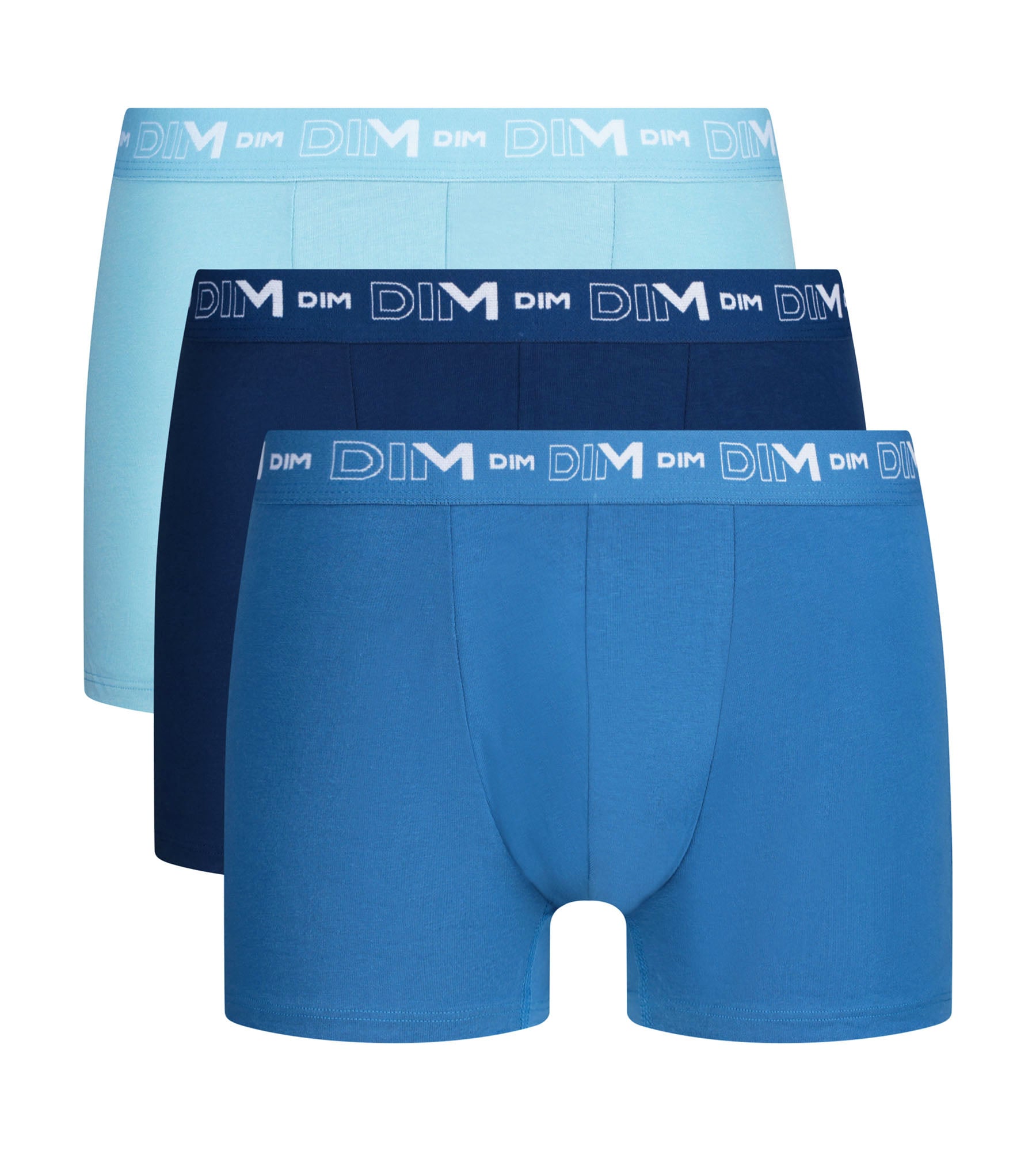 dim-d6596t3-lot-de-3-boxers-homme-coton-stretch-bleu-ceinture-contrast-e image 3
