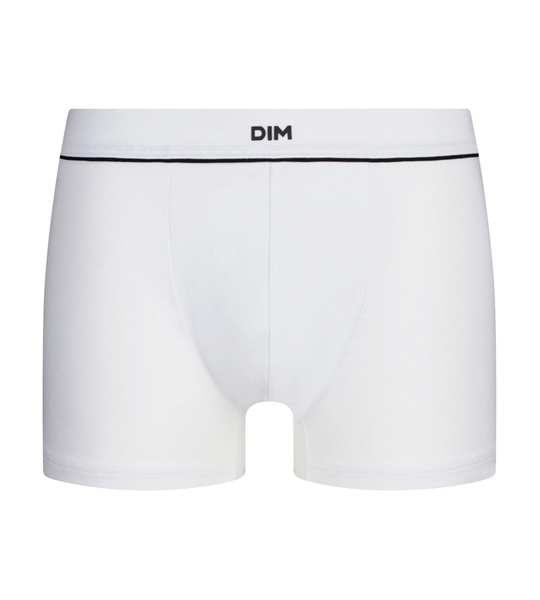 dim-gentleman-boxer-homme-coton-modal-blanc-cru-forme-courte image 3